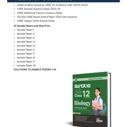 disha publications Super 10 CBSE Class 12 Biology 2024 Sample Papers with 2023 Previous Year Solved Papers, CBSE Sample Paper & 2020 Topper Answer Sheet 2nd Edition | Solutions with marking scheme | [Paperback] Disha Experts image 3
