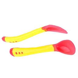 The Cheeky Kidzz Baby Pack of 2 Soft Silicone Feeding Spoon Fork Heat-Resistant Cutlery Spoon Set Safety Self Feeding Learning BPA Free for Babies/New Borns(YELLOW) image 3