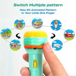 Negocio Projector Flashlight Torch With 3 Reels 24 Pattern Space Animal & Foods (Colour May Vary) image 4