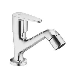 Jabra High Neck Pillar Cock Vignet Series Brass Chrome Finish Deck Mount Silver-image-69