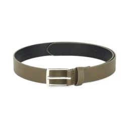 Van Heusen Olive Green Textured Casual Leather Belt for Women-image-5