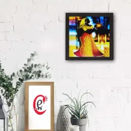 eCraftIndia Village Lady Satin Matt Texture UV Art Painting-image-45