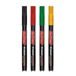 Soni Office Mate Fine Tip Paint Marker 3.05 mm Bullet Tip Multi-Surface, Oil-Based, Non-Toxic Ink for DIY, Crafts & Art Projects, Multicolor (Pack of 4)-image-60
