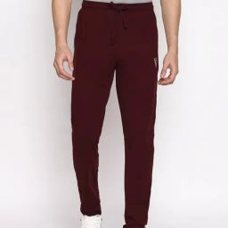Van Heusen Athleisure Regular Fit Smart Tech Easy Stain Release Solid Trackpants - Cabernet-48