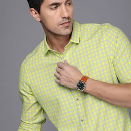 WROGN Men Pure Cotton Slim Fit Checked Casual Shirt-image-92