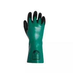 Traffi Safety Gloves NBR Coating Black & Green Cotton Size 8, TG6500-08 (1 Pair)-image-46
