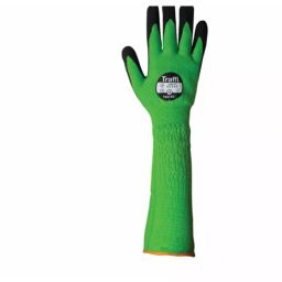 Traffi Cut Resistant Nylon Gloves Nitrile Coating Green Size 7, TG5150-07 (1 Pair)-image-66