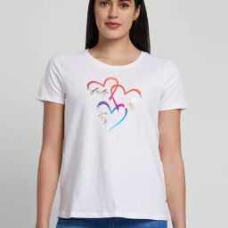 Spykar White Printed T-Shirt-image-21