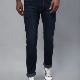 Cantabil Blue Cotton Regular Fit Jeans-image-70