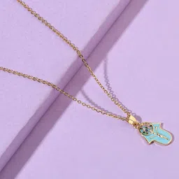 SALTY Eos Evil Eye Triangular Pendants with Chains image 3