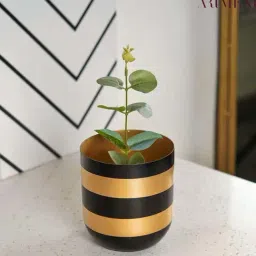 The Artment Luxuriant Life Golden & Black Iron Planter Pot-picture-21