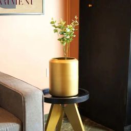 The Artment Minimal Garden Golden Iron Table Planter Pot-image-25