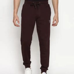 Van Heusen Athleisure Regular Fit Drawstring Waist Side Panel Solid Joggers - Burnt Wine-picture-29
