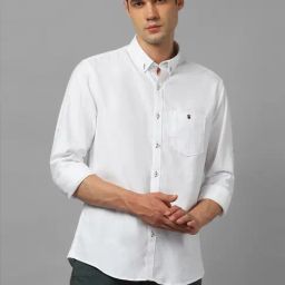 Louis Philippe Sport White Cotton Slim Fit Shirt-picture-27