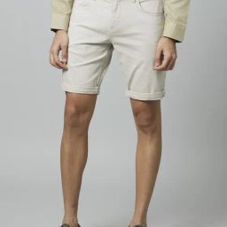 Celio* White Cotton Regular Fit Shorts-image-40