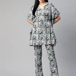 Cottinfab Grey Printed Co-Ord Set-picture-16