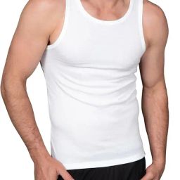 Columbia Men White A Frame Tank Vest Pack of 4-image-68