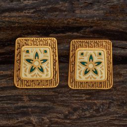 Kushal's Fashion JewellerySquare Antique Studs Earrings-25