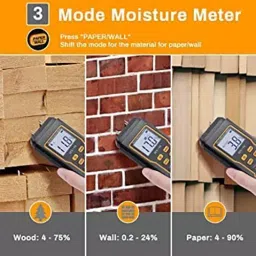 generic Real Instruments HY-16 Measurement Range 4 - 75 Wood Moisture Meter 4 Pin With 3 Modes Backlight Black, HY-16 image 3