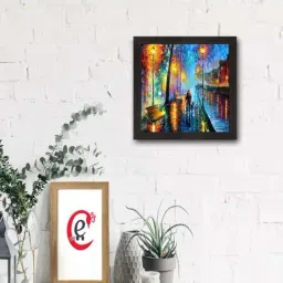 eCraftIndia Beauty under Rain Satin Matt Texture UV Art Painting-image-93