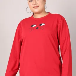 A AND K Women Applique T-shirt-image-49