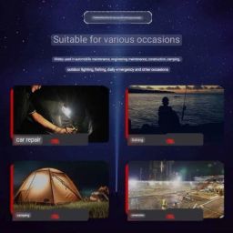 lucario Bright Torch Searchlight Handheld Portable LED Spotlight 21700mAh Torch Light Multicolor Plastic Table Lantern image 5