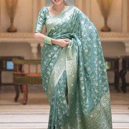 KALINI Woven Design Zari Banarasi Saree-image-64