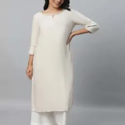 Aurelia Beige Straight Kurta-image-86