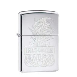 Zippo Silver Harley-Davidson Bar & Shield Brass Pocket Lighter-image-25