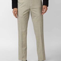 Van Heusen Khaki Slim Fit Texture Trousers-image-41