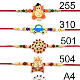 DeoDap Roli Chawal & Greeting Card Rakhi Gift Set-image-0