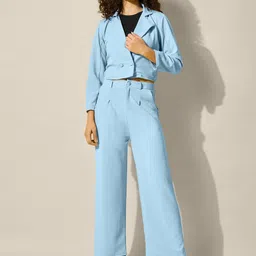 QIOA Cropped Blazer With Trousers Co-Ords-13
