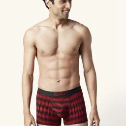 Ajile by Pantaloons Red & Black Cotton Regular Fit Striped Trunks-picture-36
