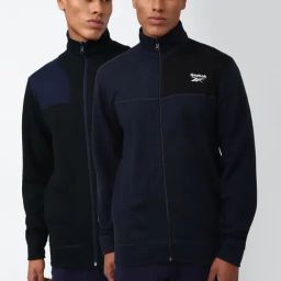 Reebok Black Cotton Regular Fit Reversible Jacket-image-13