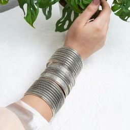Teejh Silver-Plated Mainalia Stacked Bracelets for Women - Set of 3-41