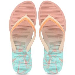 Carlton London Women's Peach & Coral Flip Flops-picture-18