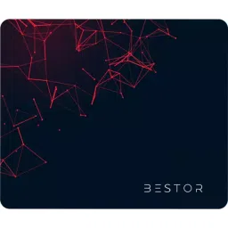Bestor Red and Black Gaming Mouse Pad PU leather Rectangular Shape Anti-Slip Base, BE-20-22