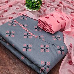 LeeliPeeri Designer Printed Unstitched Dress Material-image-40