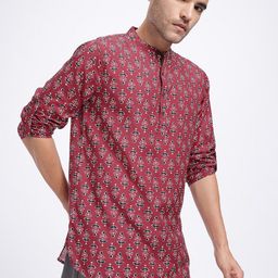 Anouk Rustic Ethnic Motifs Print Roll-Up Sleeves Kurta-picture-33