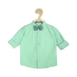 Peter England Kids Light Green Solid Full Sleeves Shirt-image-53