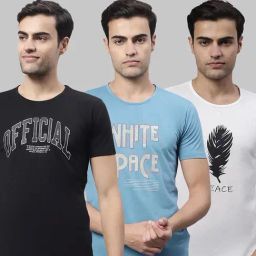 Vimal Jonney Multi Cotton Regular Fit Printed T-Shirt - Pack of 3-picture-14