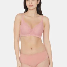 Wacoal Pink Lace Work Hipster Panty-image-74