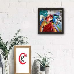 eCraftIndia Abstract Radha Krishna Satin Matt Texture UV Art Painting-18