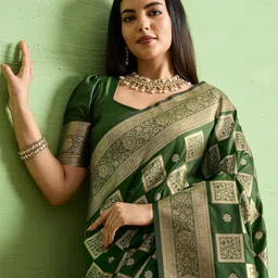 PBS PRINTS Woven Design Zari Banarasi Saree-picture-32