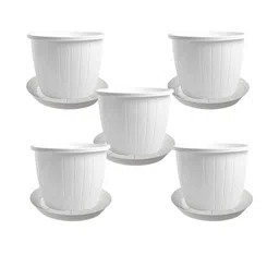 Go Hooked 10 Inch Duro Pot for Plants with Saucer Tray-12