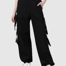 Bene Kleed Black Cotton Joggers-picture-33