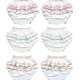 Fancy Walas Infant Girls Pack Of 6 Cotton Basic Briefs FW330_White_XL_PK06.-39