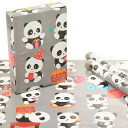 eVincE - thoughtful PRESENTations PAND02L25 eVincE Cute Panda with Fun Facts for Kids, Beautiful Decoration Paper for Birthday Diwali Christmas Office Corporate Gifting Gift Wrapping Paper (Pack of 25 Piece)-image-76
