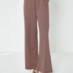 Cover Story Maroon Printed Regular Fit High Rise Pants-picture-6