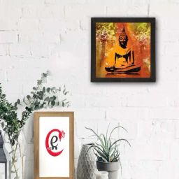 eCraftIndia Laughing Buddha Design Satin Matt Texture UV Art Painting-20